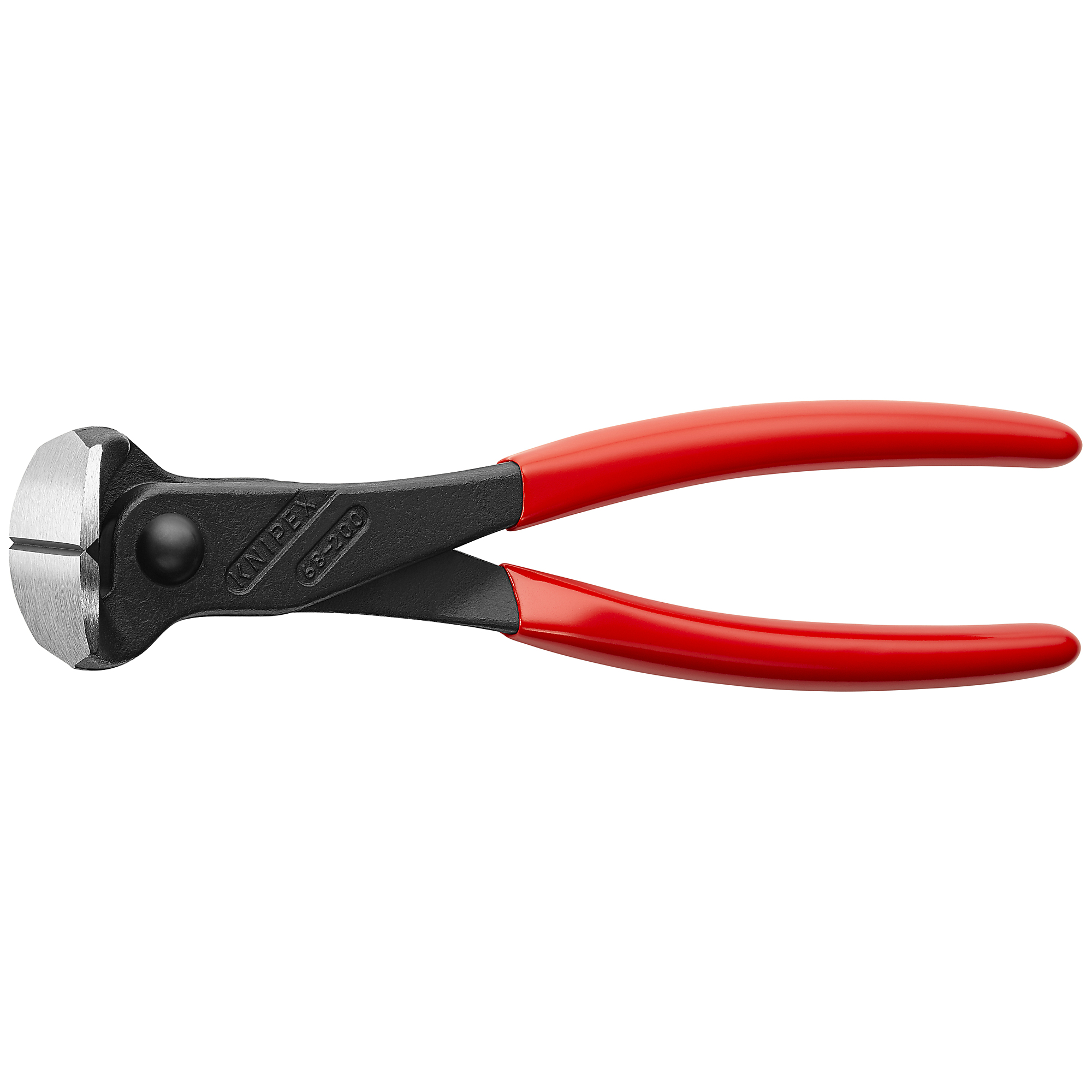 KNIPEX End Cutting Nippers - 8in., Plastic Coating, Steel, 0.156in. Jaw Capacity, Model# 68 01 200
